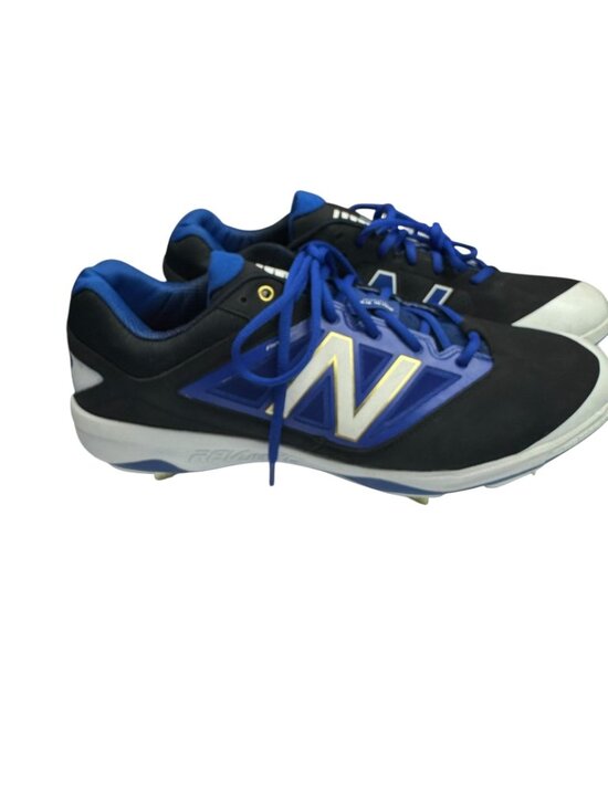 NEW New Balance Baseball Cleats Men\'s L4040BB3 Metal Low Royal Blue/ Blk Size 15 main image 2